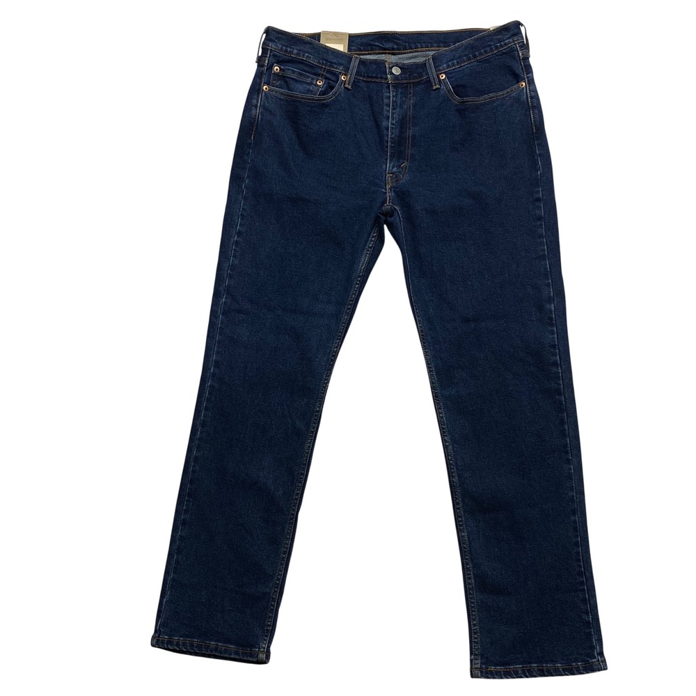 Levis 514 Straight Fit Mens Jeans Dark Wash Denim 36x32 Stretch NWT - Picture 2 of 11